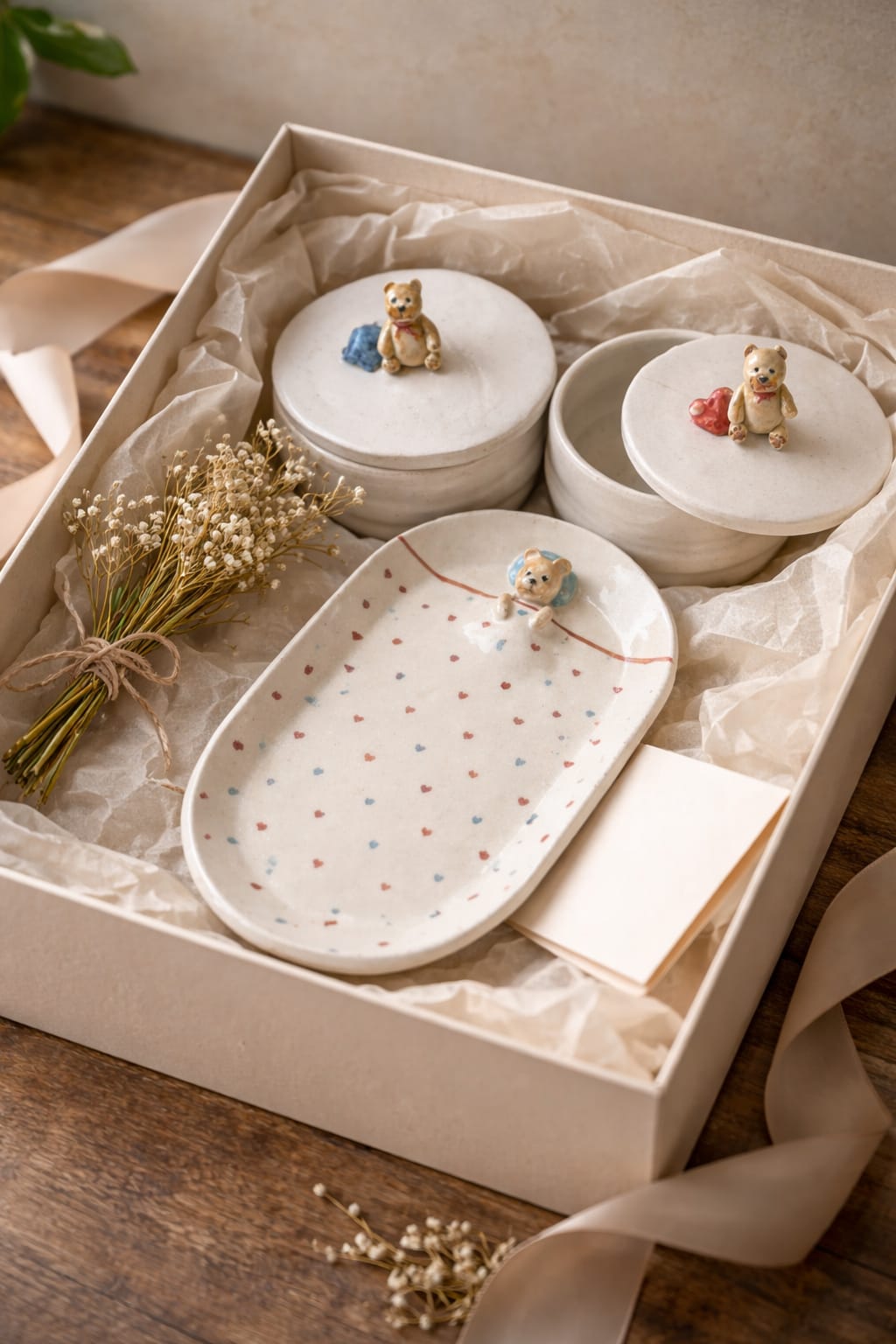 2 treasure box & 1 trinket dish set
