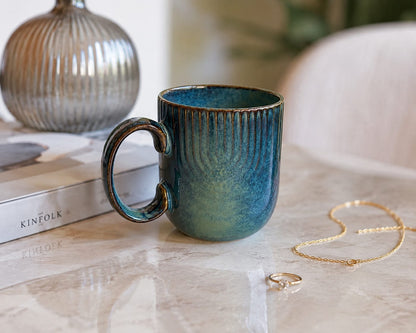 The Azure Harmony Mug & Bowl Set