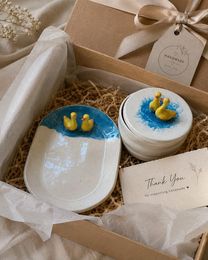 duck dish and treasure box set