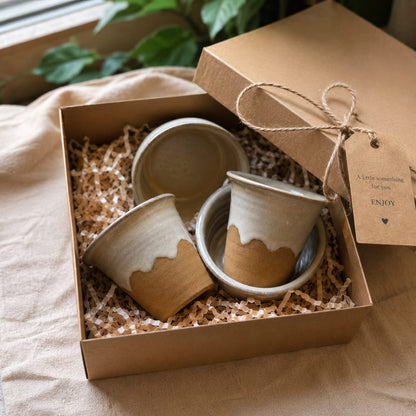 Milk Over Coffee Collection - Handmade Ceramic Filter Coffee Dabara Set.