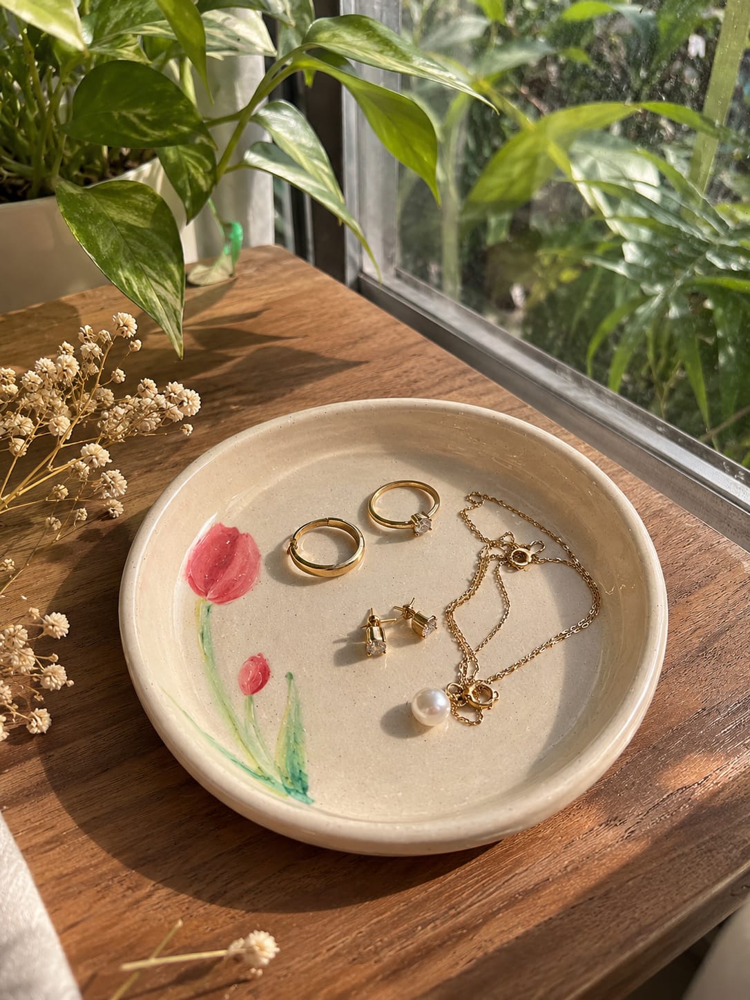 Handmade Tulip Mug & Cookie Plate Gift Set