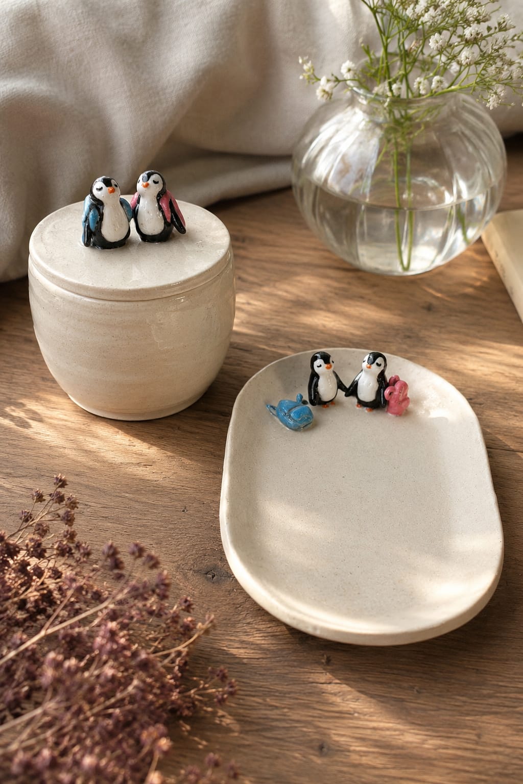 Little Gatherings - Trinket Dish & Keepsake Jar Set.
