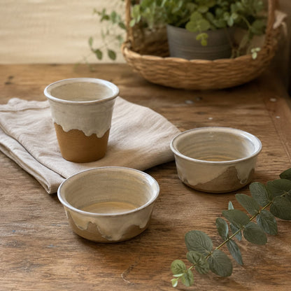 Milk Over Coffee Collection - Handmade Ceramic Filter Coffee Dabara Set.