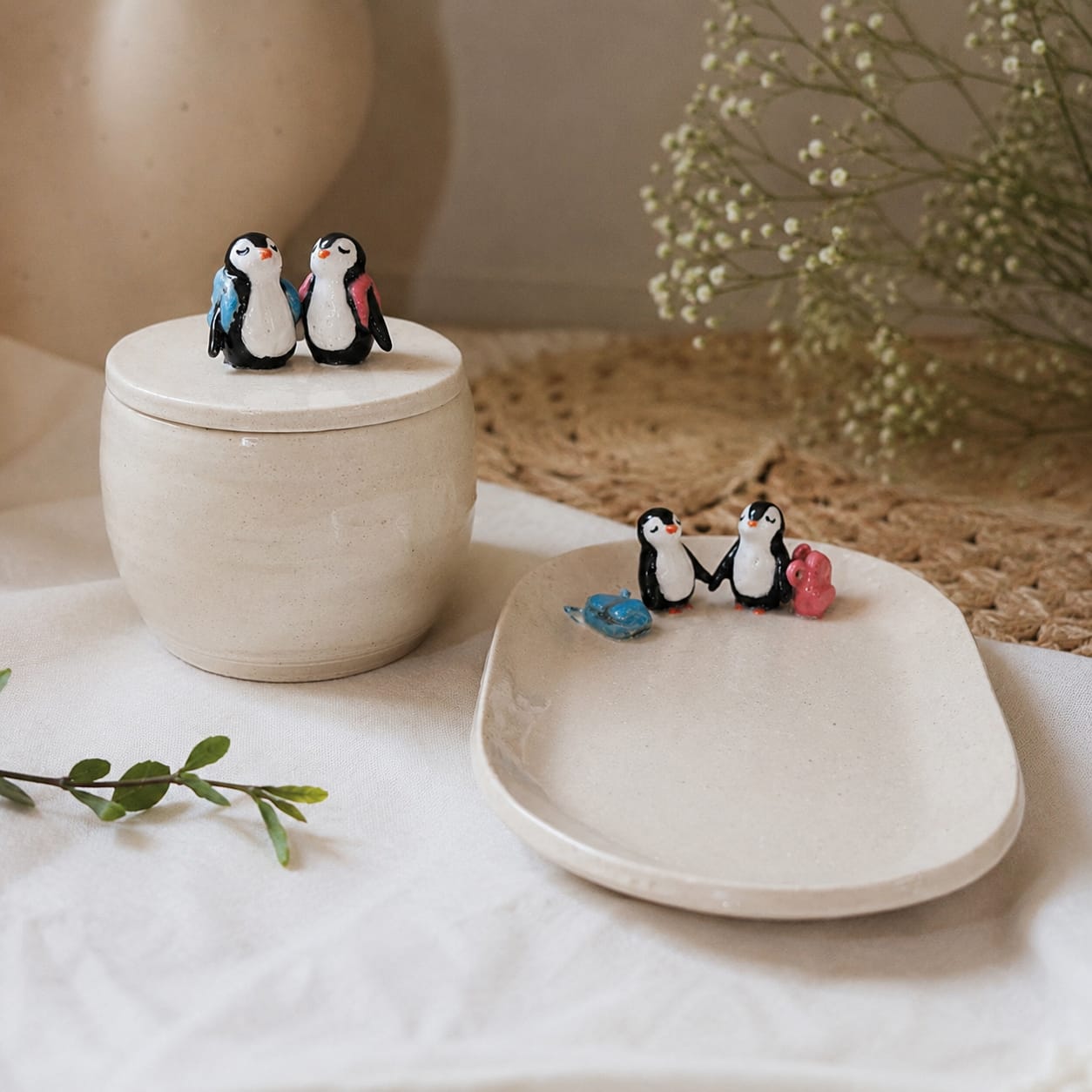 Little Gatherings - Trinket Dish & Keepsake Jar Set.