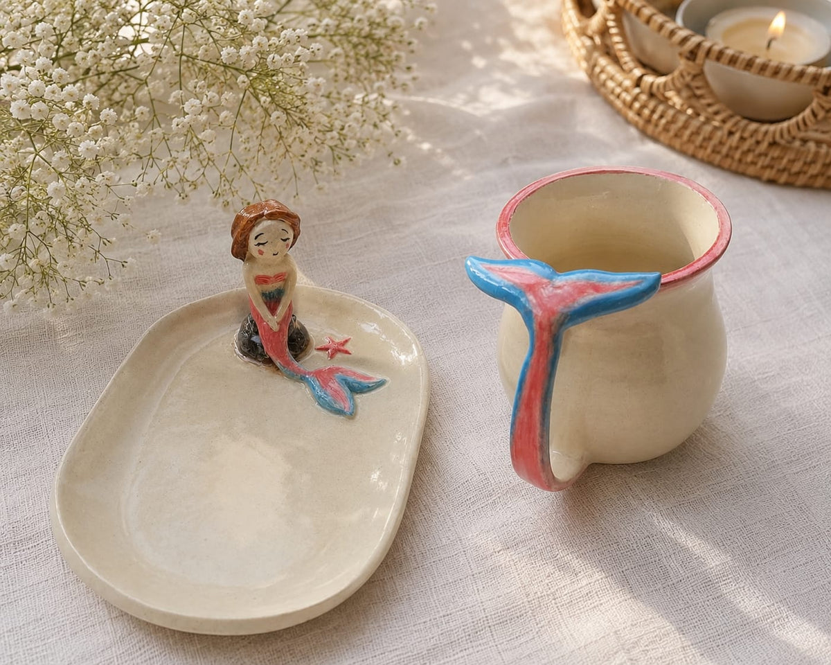 A Little Mermaid to keep - Trinket Dish & Mug Set