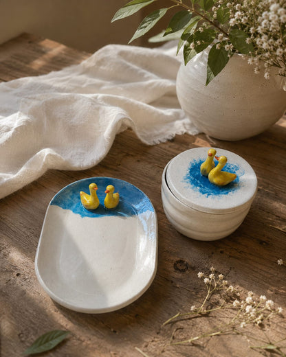 duck dish and treasure box set