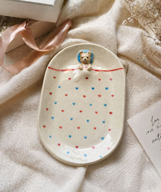 single bear trinket dish