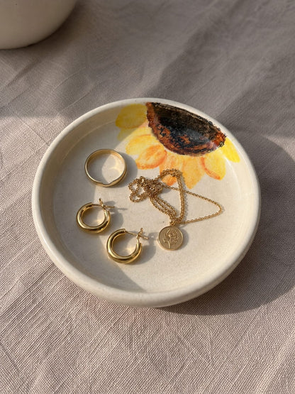 Handmade Sunflower Mug & Cookie plate Gift Set.