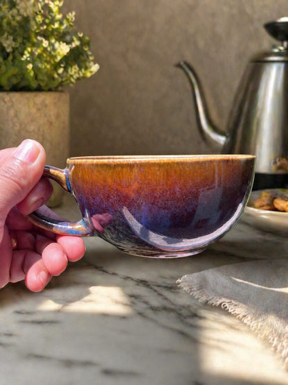 The Nesting Tea Set - Handcrafted Ceramic Teapot & Cup for One